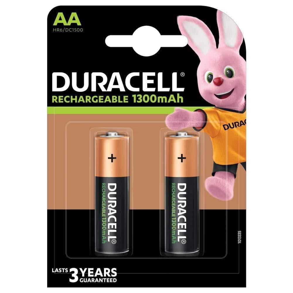Duracell Rechargeable AA 1300mAh Batteries, Pack of 2-Batteries-dealsplant