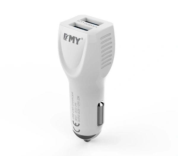 EMY 112 Premium Quality 2.4A Car Charger with Free MicroUSB Cable-Car Accessories-dealsplant