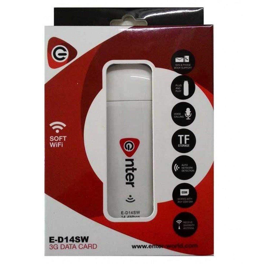 Enter ED14SW 2G/3G GSM Hi Speed Data Card 14.4 Mbps Dongle Modem Soft WiFi-Laptops & Computer Peripherals-dealsplant