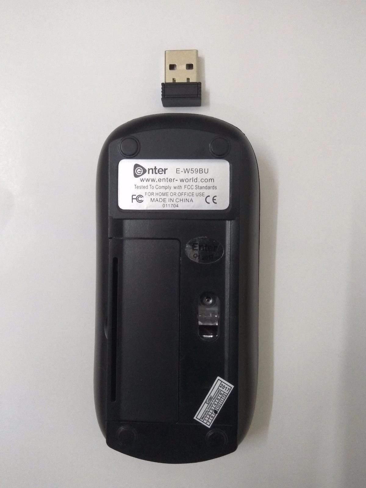 Enter wireless Mouse E-W59BU 2.4GHz,Optical,Plug & Play-Wireless Mouse-dealsplant