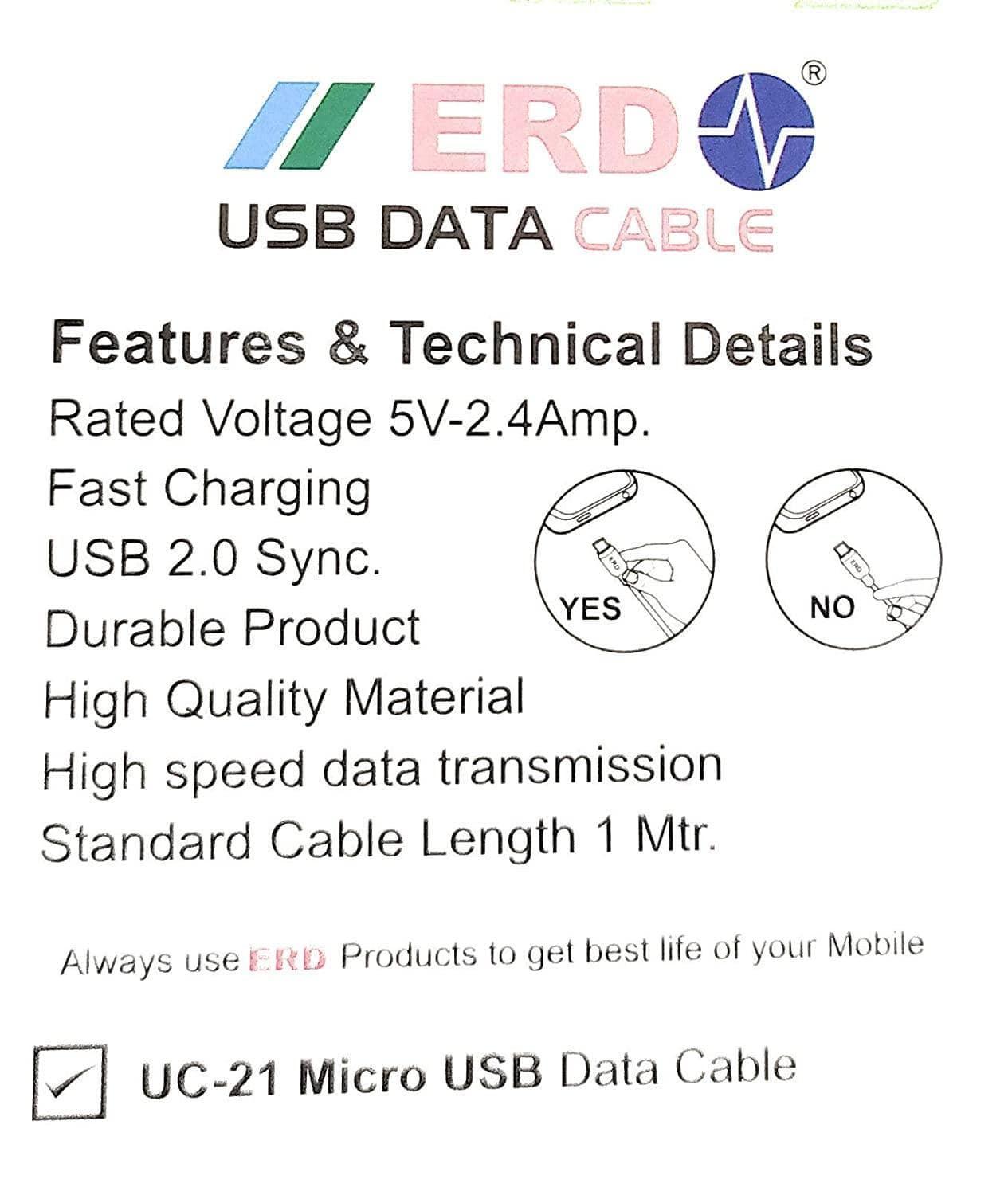 ERD UC-21 MicroUSB Data Cable for All Smartphones-Datacable & Chargers-dealsplant