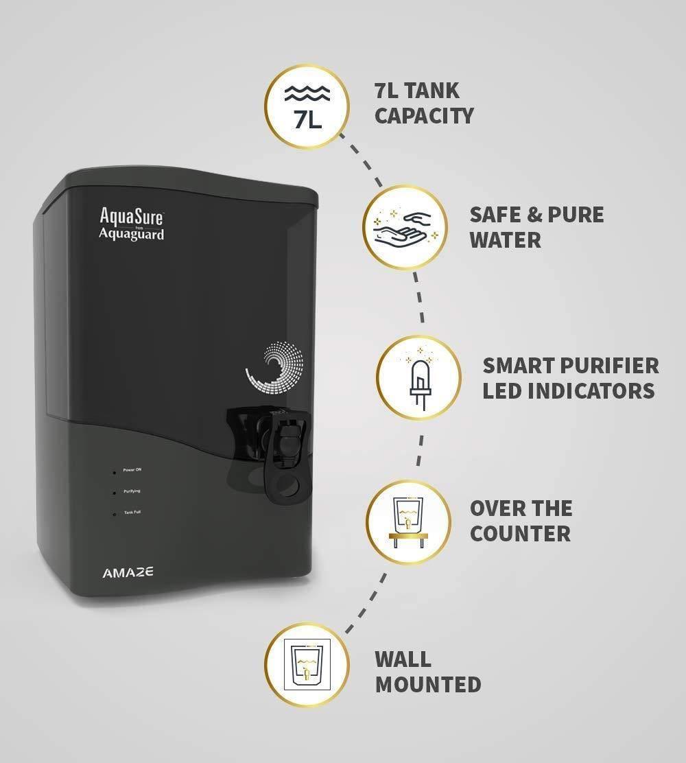 Eureka Forbes AquaSure from Aquaguard Amaze RO+UV+MTDS 7L Water Purifier-Home & Kitchen Appliances-dealsplant