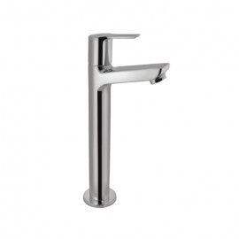 Essco Aspire Pillar Cock with Extension Body Faucet APR-CHR-101021M cylindrical design, stylish straight lines, and glossy curves.-Pillar Cock Long Neck-dealsplant
