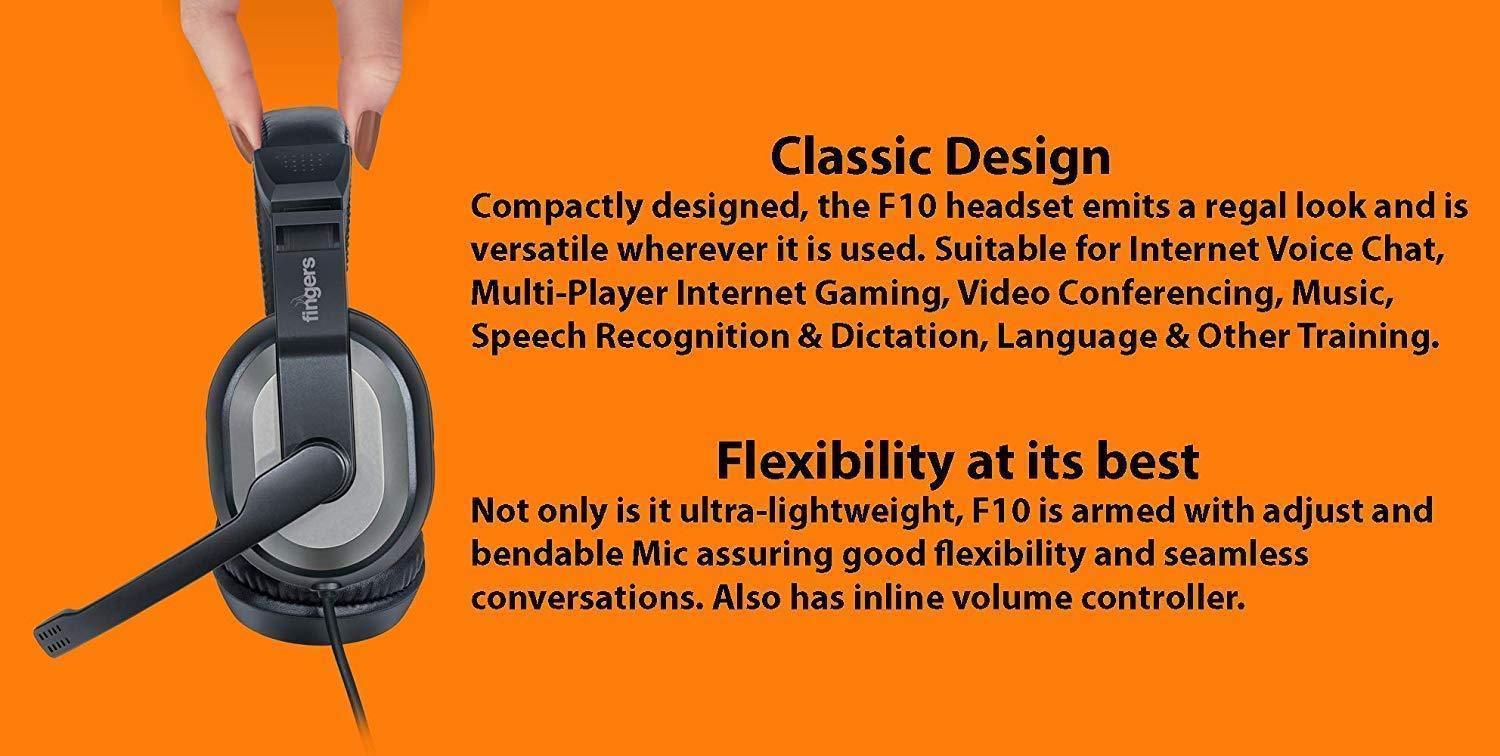 Fingers music F10 Headphones with mic-Audio Speakers-dealsplant