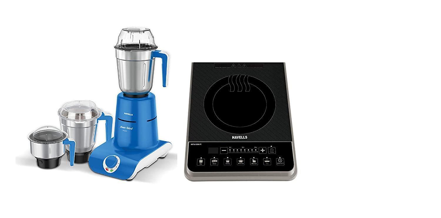 Havells Maxx Grind 750 Watt Mixer Grinder with 3 Stainless Steel Jar-Home & Kitchen Appliances-dealsplant