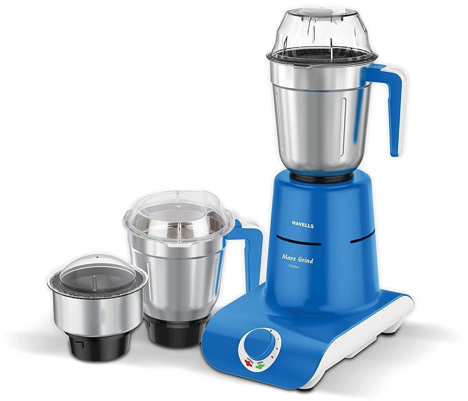 Havells Maxx Grind 750 Watt Mixer Grinder with 3 Stainless Steel Jar-Home & Kitchen Appliances-dealsplant