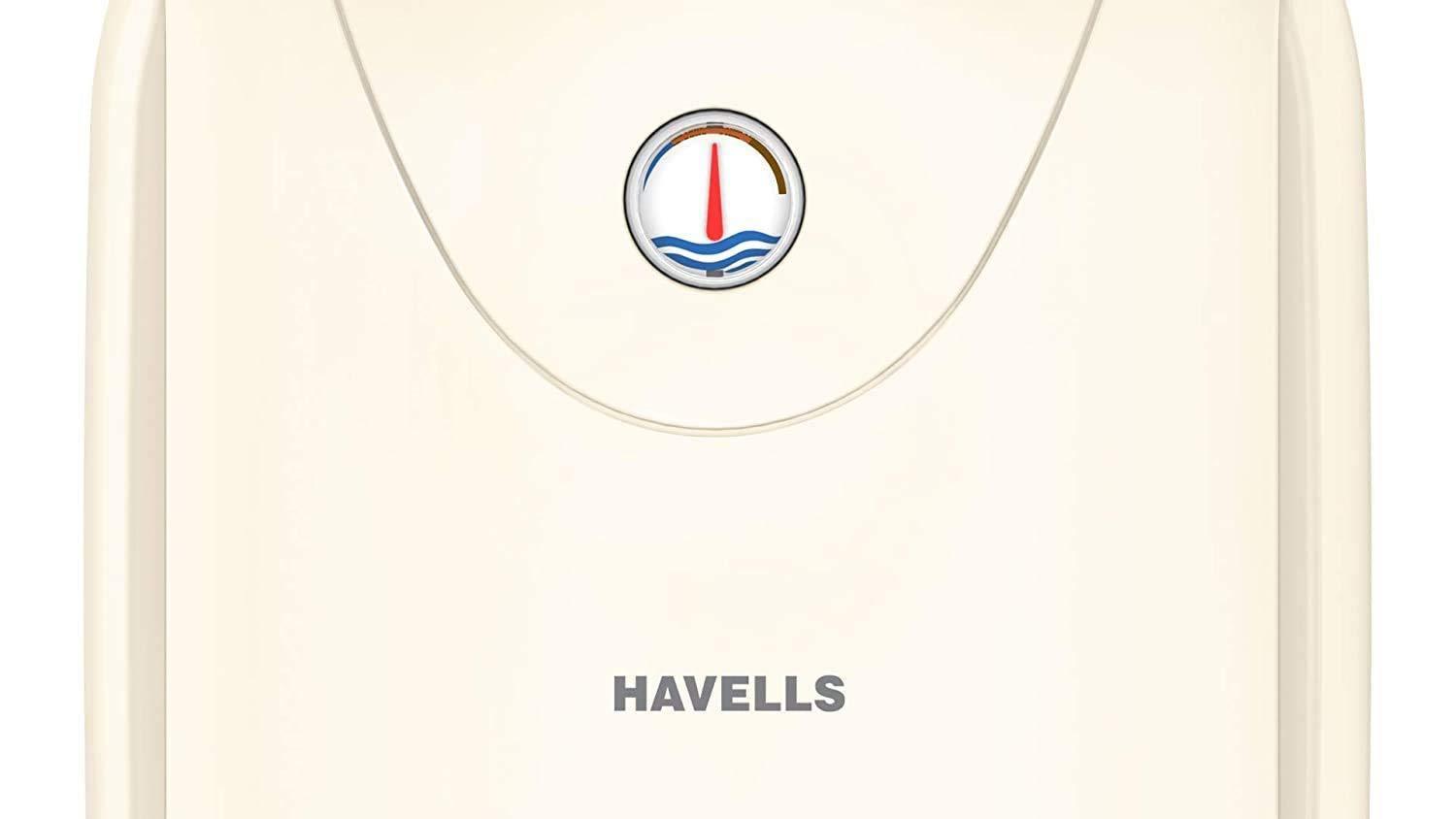 Havells Puro Turbo 15-Litre Storage Heater with Flexi Pipe, Safe Shock Plug (Ivory)-Home & Kitchen Appliances-dealsplant