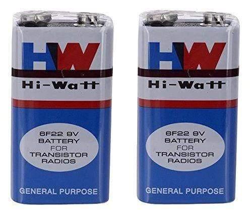 Hi-Watt 9V Non-Rechargeable Long Life Battery - Set of 2-General Purpose Batteries-dealsplant