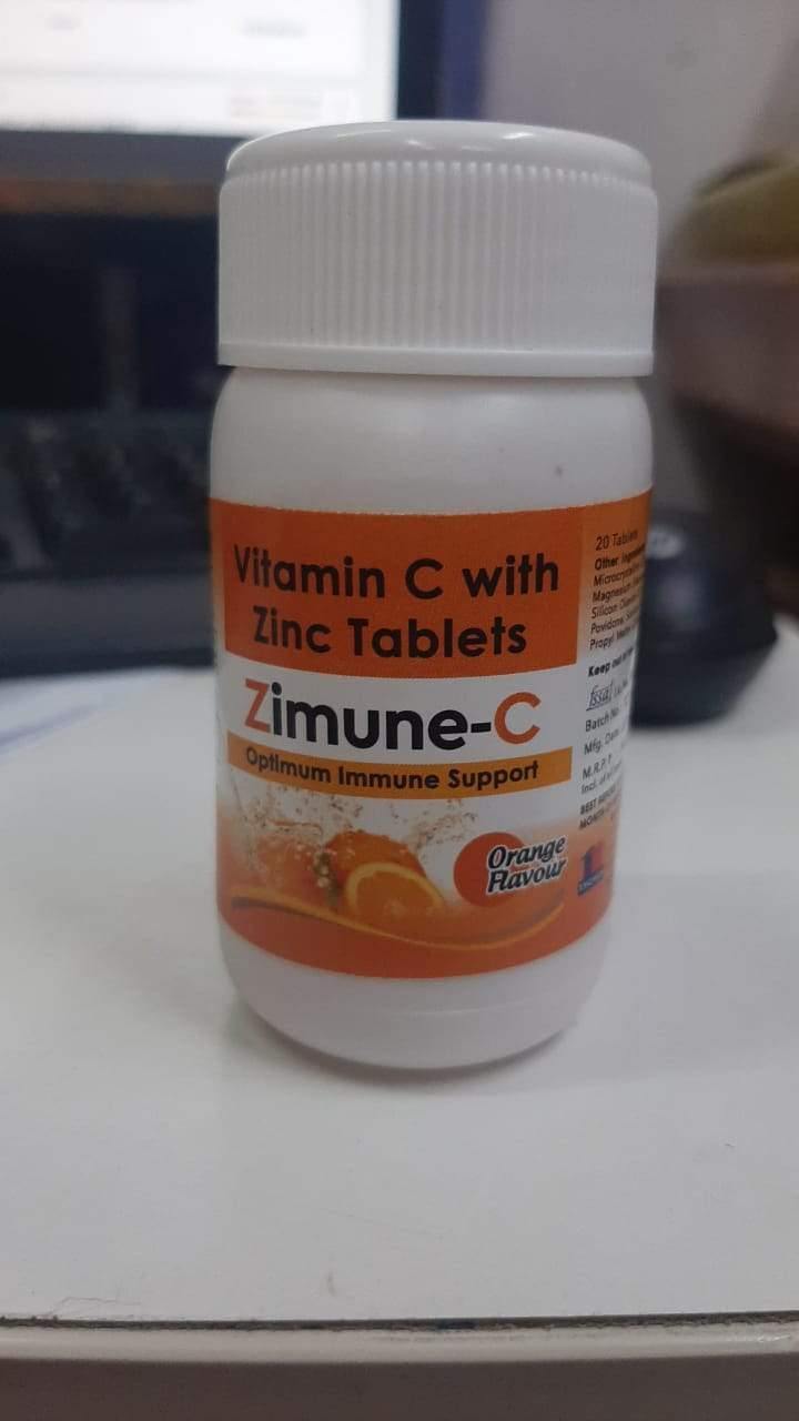 Zimune-Vitamin C Tablet (Vitamin C 500 mg+Zinc Sulphate 100 mg)-Health & personal care-dealsplant