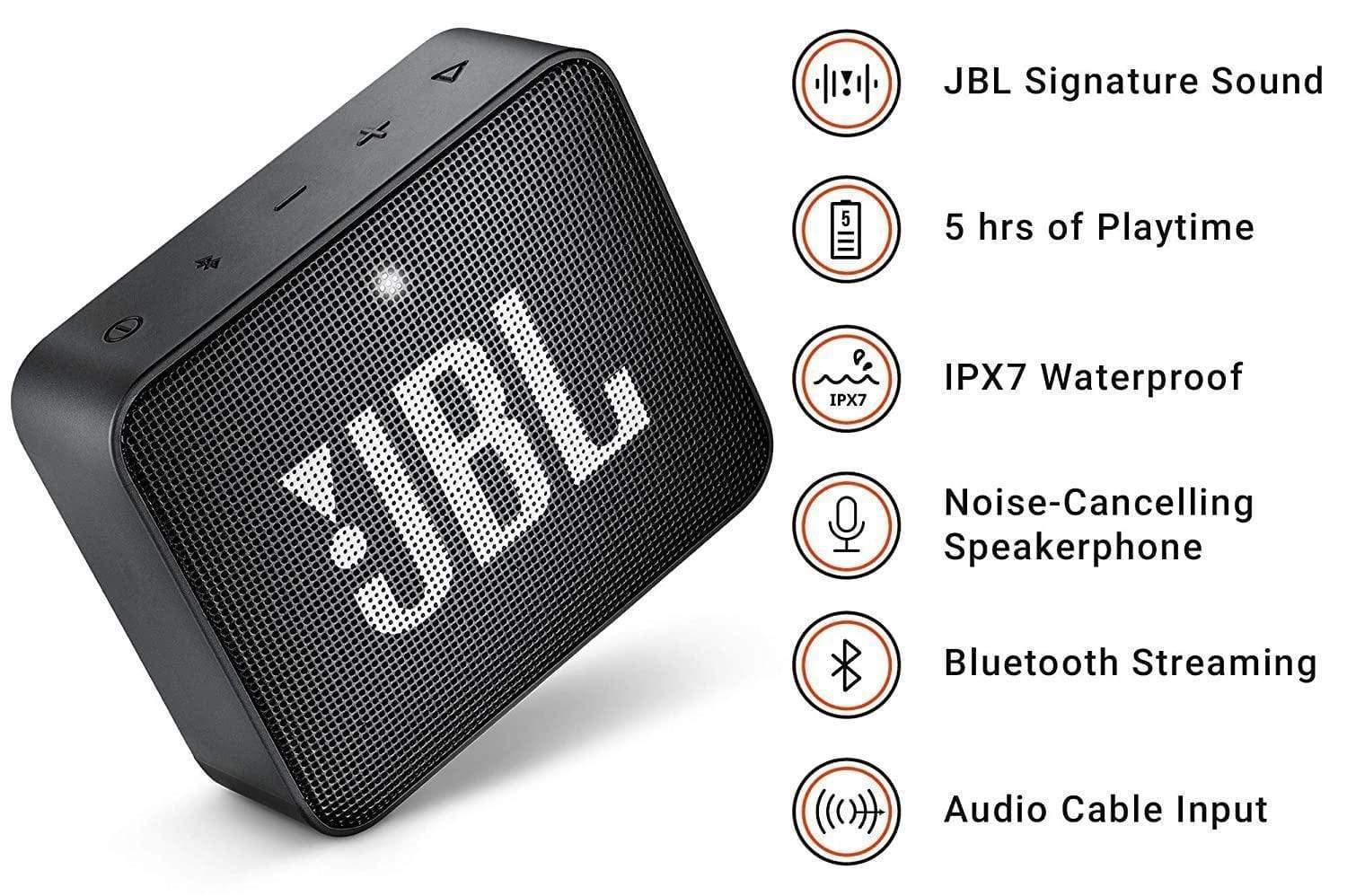 JBL Go 2 Portable Waterproof Bluetooth Speaker with mic-Bluetooth Speakers-dealsplant
