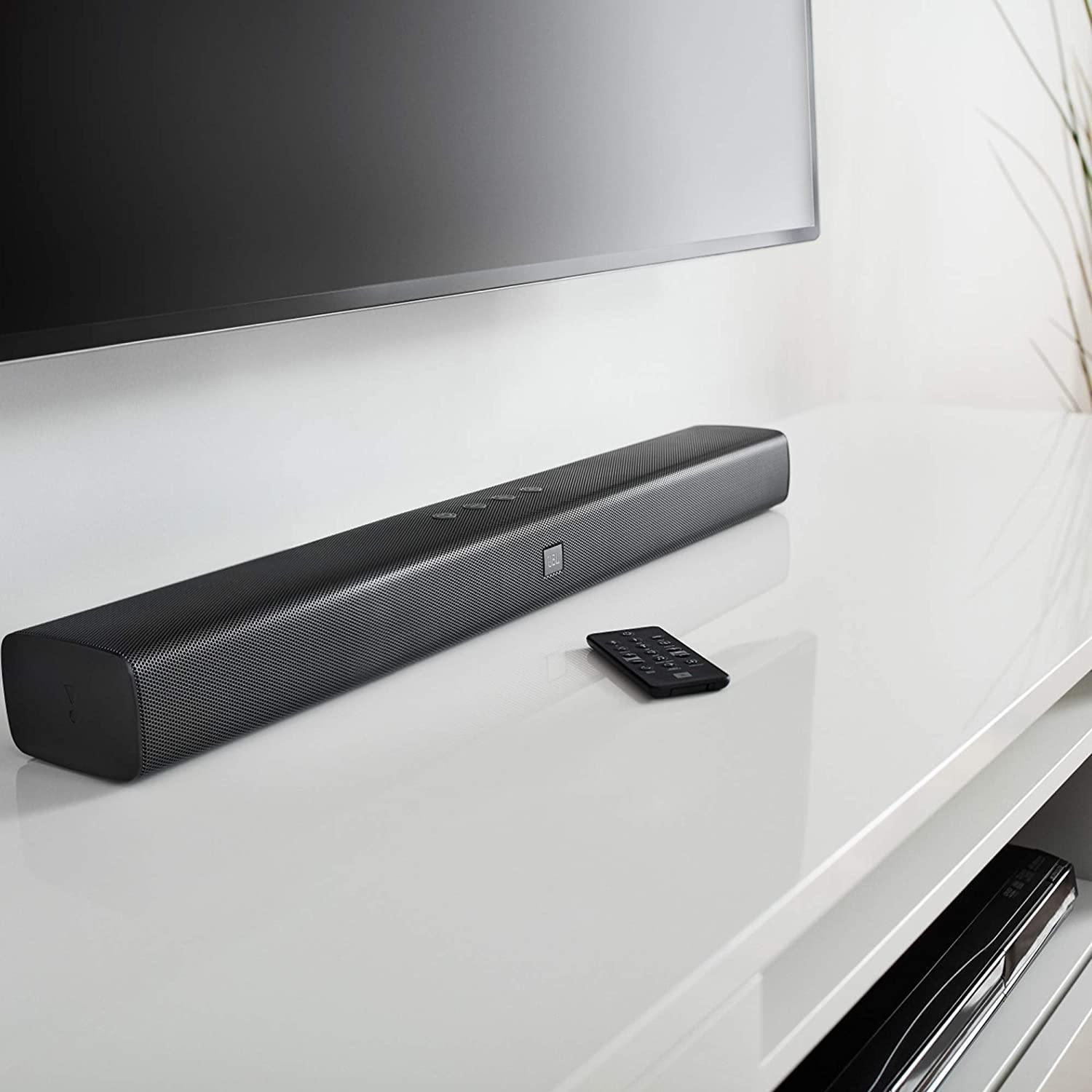 JBL Bar Studio Wireless Soundbar with JBL Surround Sound & Built-in Dual Bass Port (30W, Black)-Wireless soundbar-dealsplant