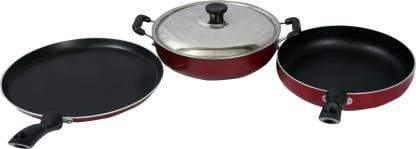 JYOTI NON STICK 3PC GIFT SET (KADAI-FRY PAN-TAWA)-Home & Kitchen Appliances-dealsplant