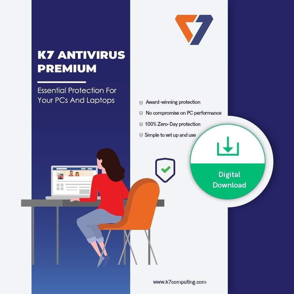 K7 Antivirus Premium- 1 User, 1 Year (Email Delivery in 2 hours - No CD)-Anti Virus Softwares-dealsplant