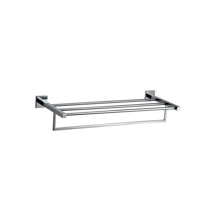 Jaquar Kubix Prime Towel Rack 600mm long with Lower Hangers,-Towel Shelf-dealsplant