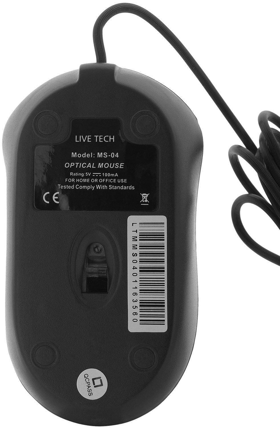 LiveTech MS-04 USB Wired Mouse-OPTICAL MOUSE-dealsplant