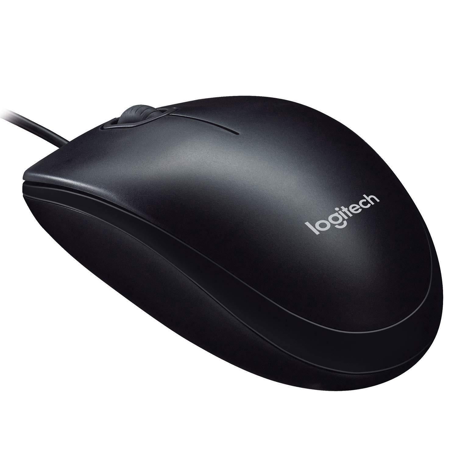 Logitech M90 Optical Wired USB Mouse for PC/Mac/Laptop-Laptops & Computer Peripherals-dealsplant
