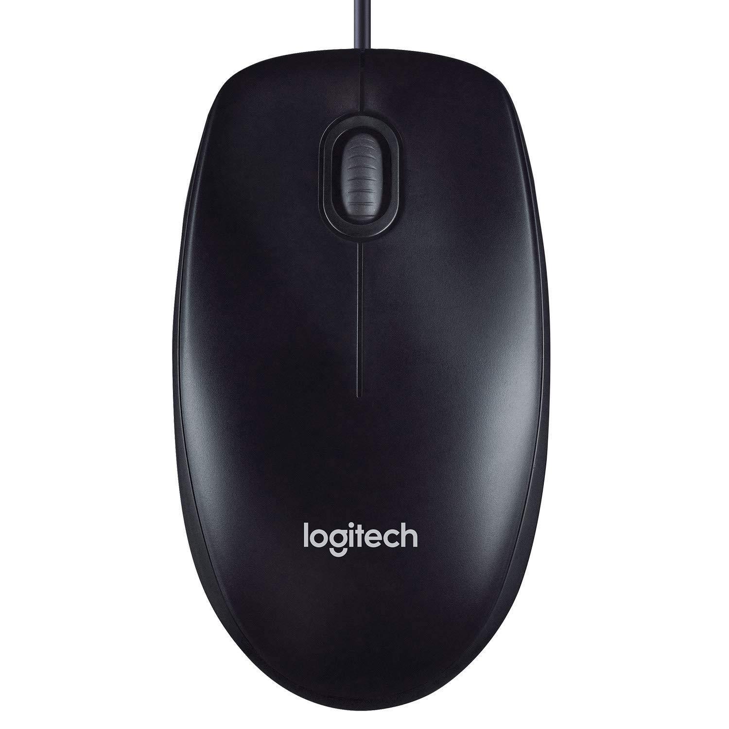 Logitech M90 Optical Wired USB Mouse for PC/Mac/Laptop-Laptops & Computer Peripherals-dealsplant