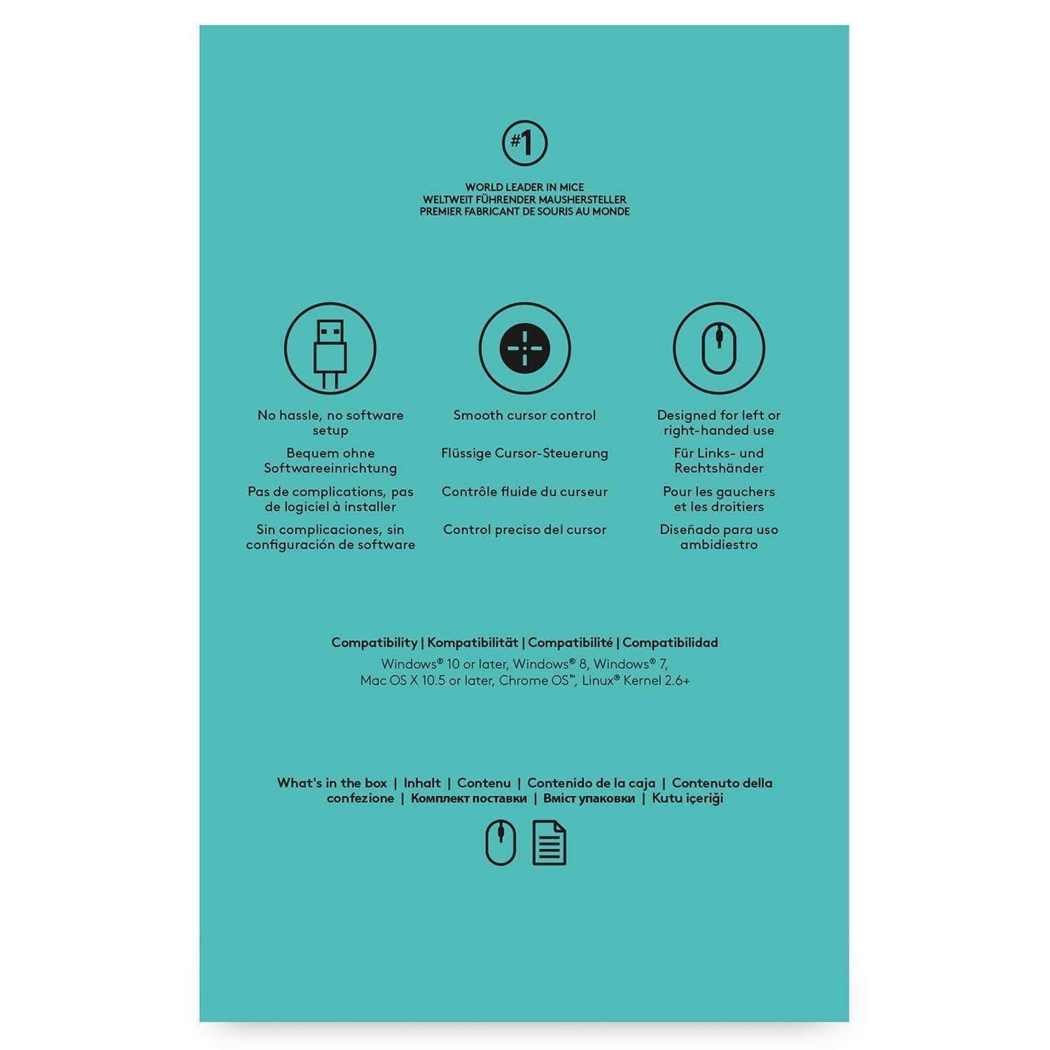 Logitech M90 Optical Wired USB Mouse for PC/Mac/Laptop-Laptops & Computer Peripherals-dealsplant