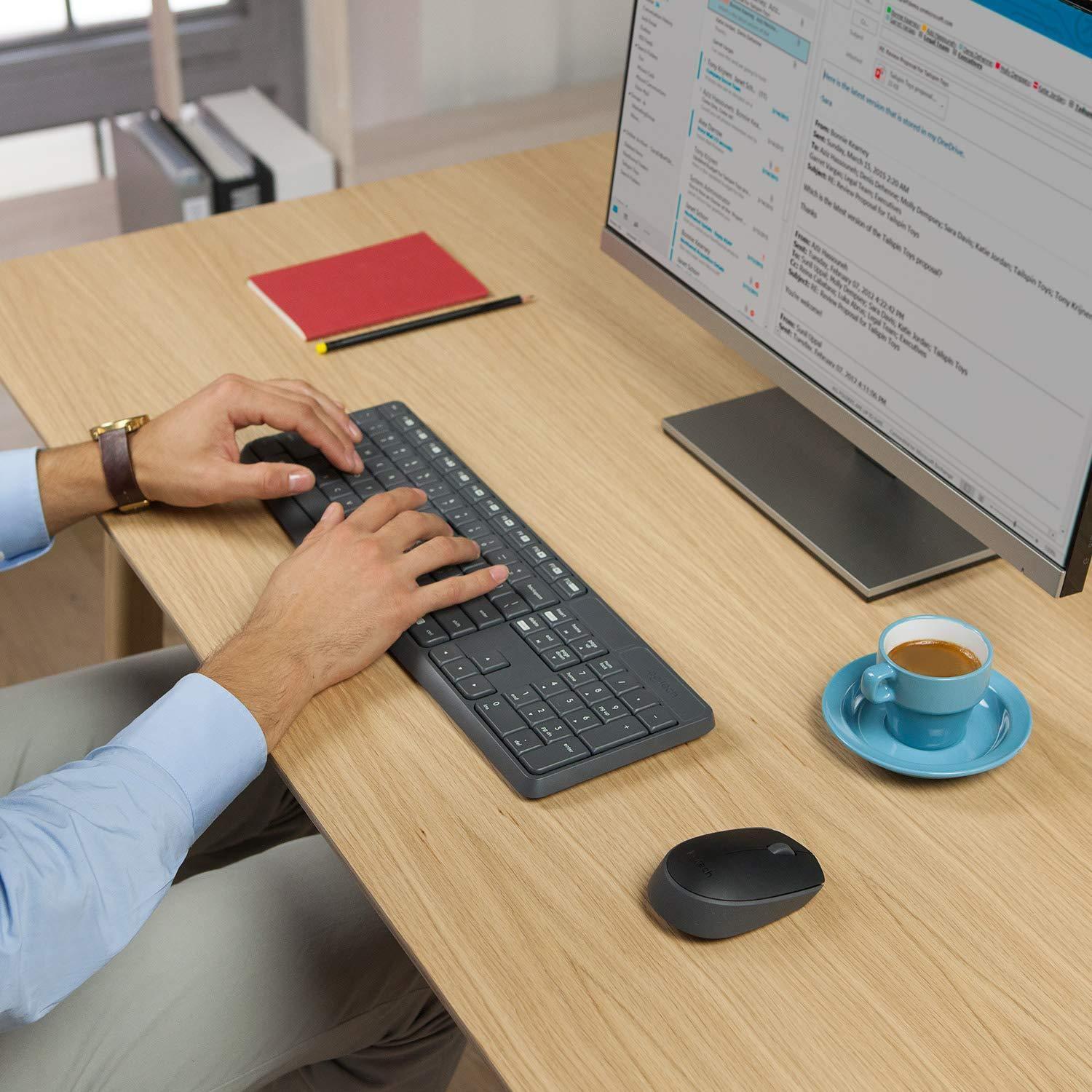 Logitech MK235 Wireless Keyboard and Mouse Combo 3-Year Battery Life for Desktop / Laptop-Wireless Keyboard & Mouse Combo-dealsplant