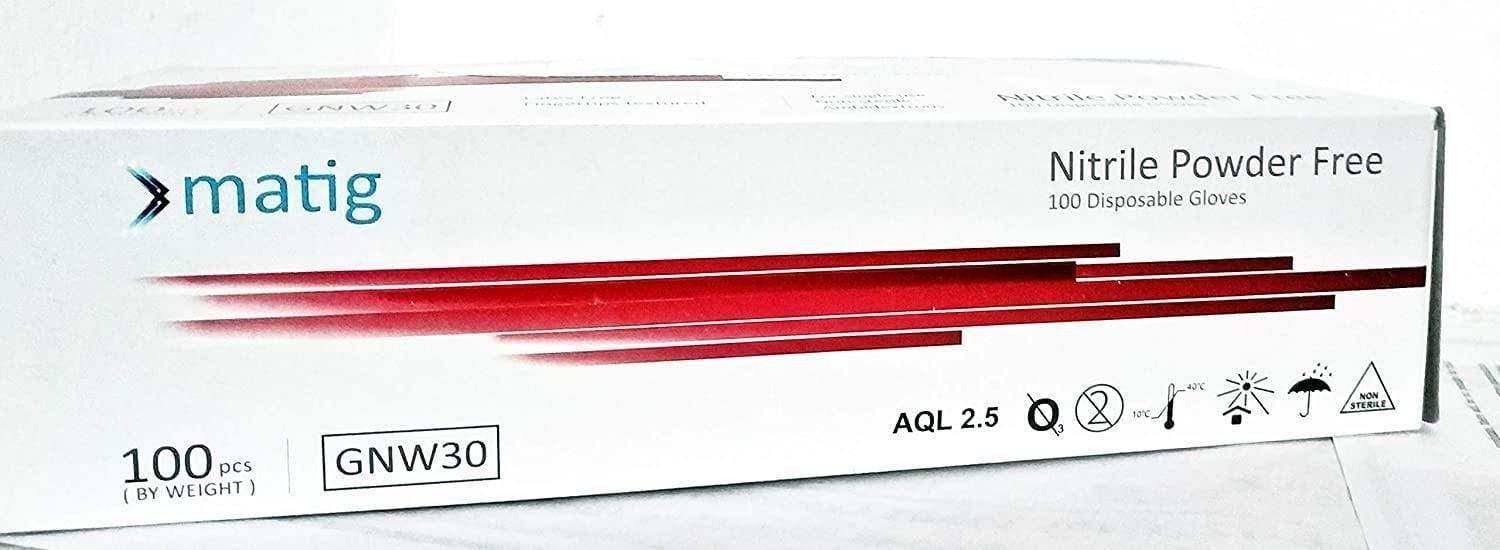 Matig Nitrile Powder Free Disposable hand Gloves 100 pcs-Health & Personal Care-dealsplant