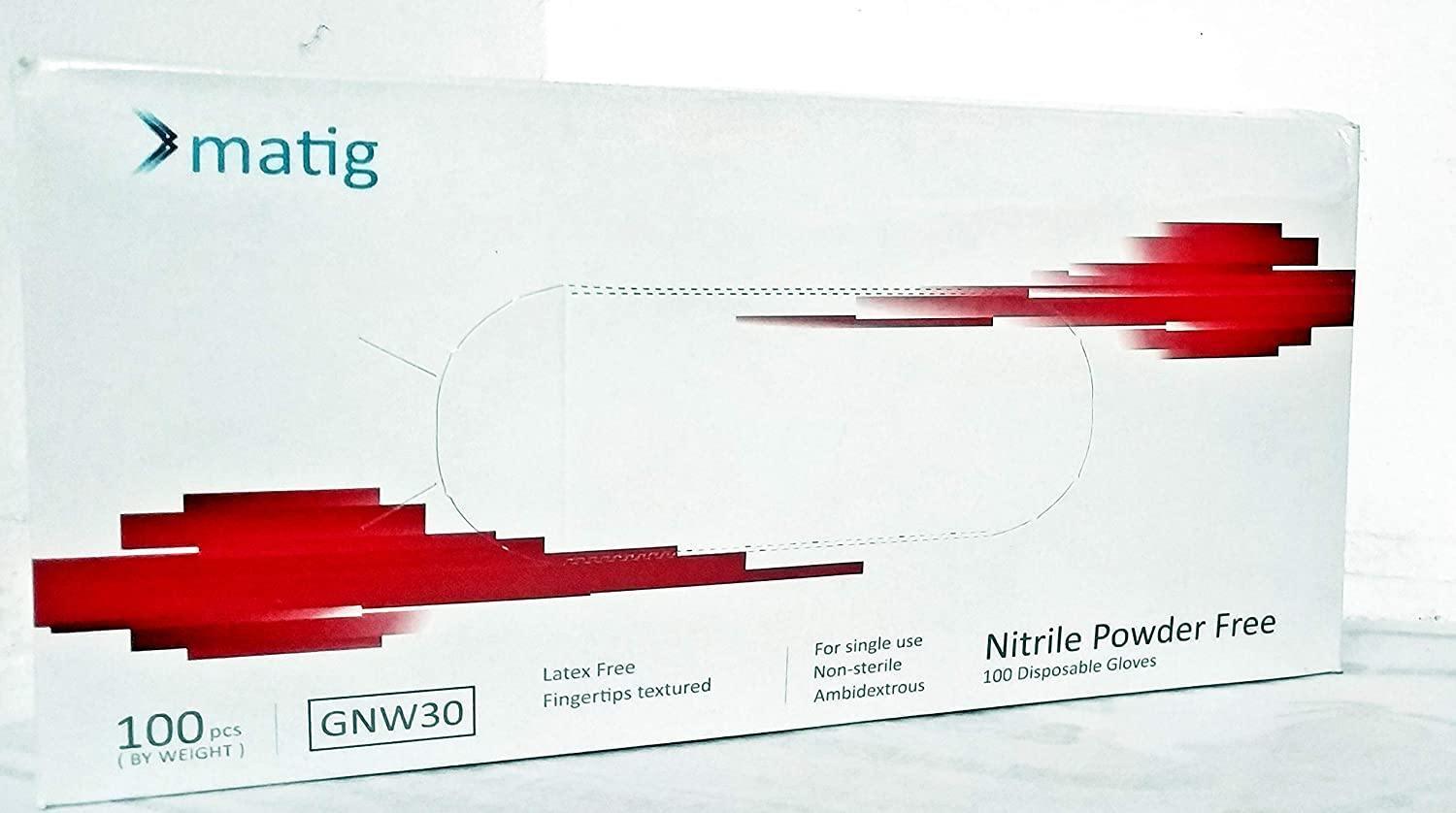 Matig Nitrile Powder Free Disposable hand Gloves 100 pcs-Health & Personal Care-dealsplant
