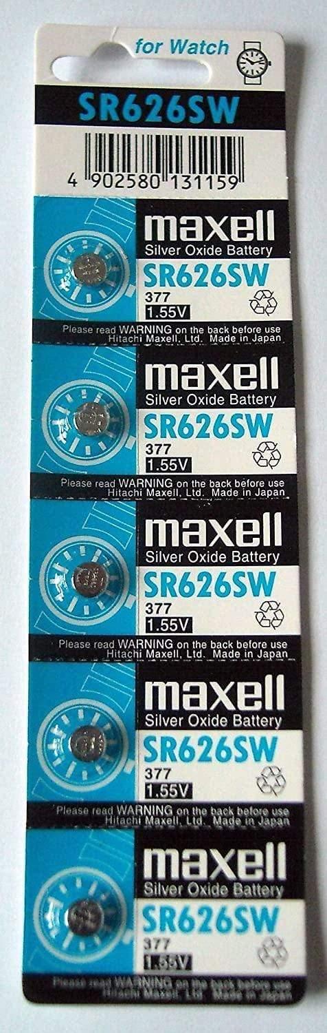 Maxell SR626SW 377 Watch Battery Set of 2Pcs