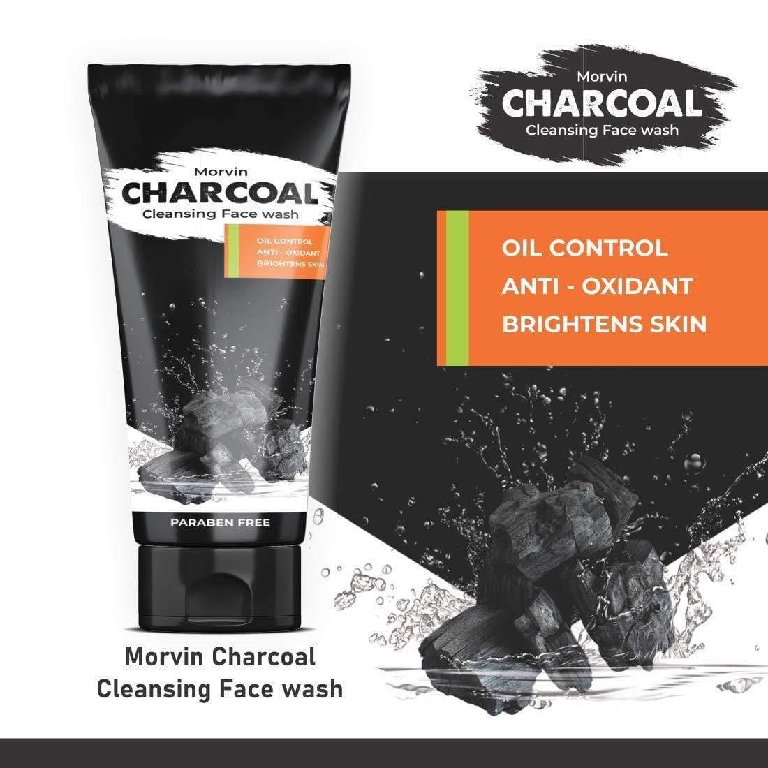 Morvin Charcoal Cleansing Face Wash-Health & Personal Care-dealsplant