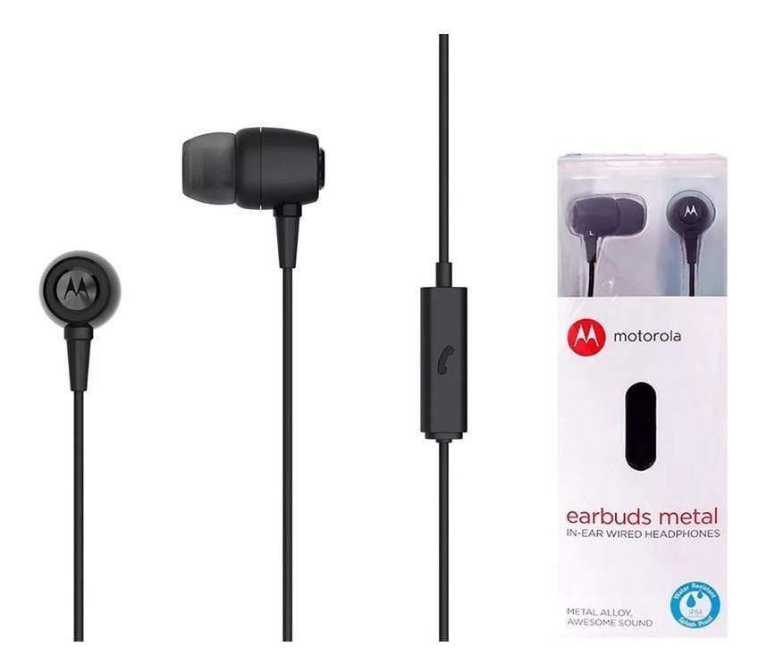 Motorola Metal Wired Sports Earphones (Black)-Earphone-dealsplant