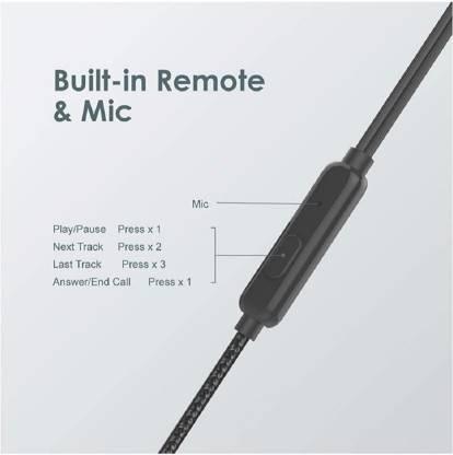 ORAIMO OEP-E37 Bass Boost Wired Headset (Black, In the Ear)-Headsets-dealsplant