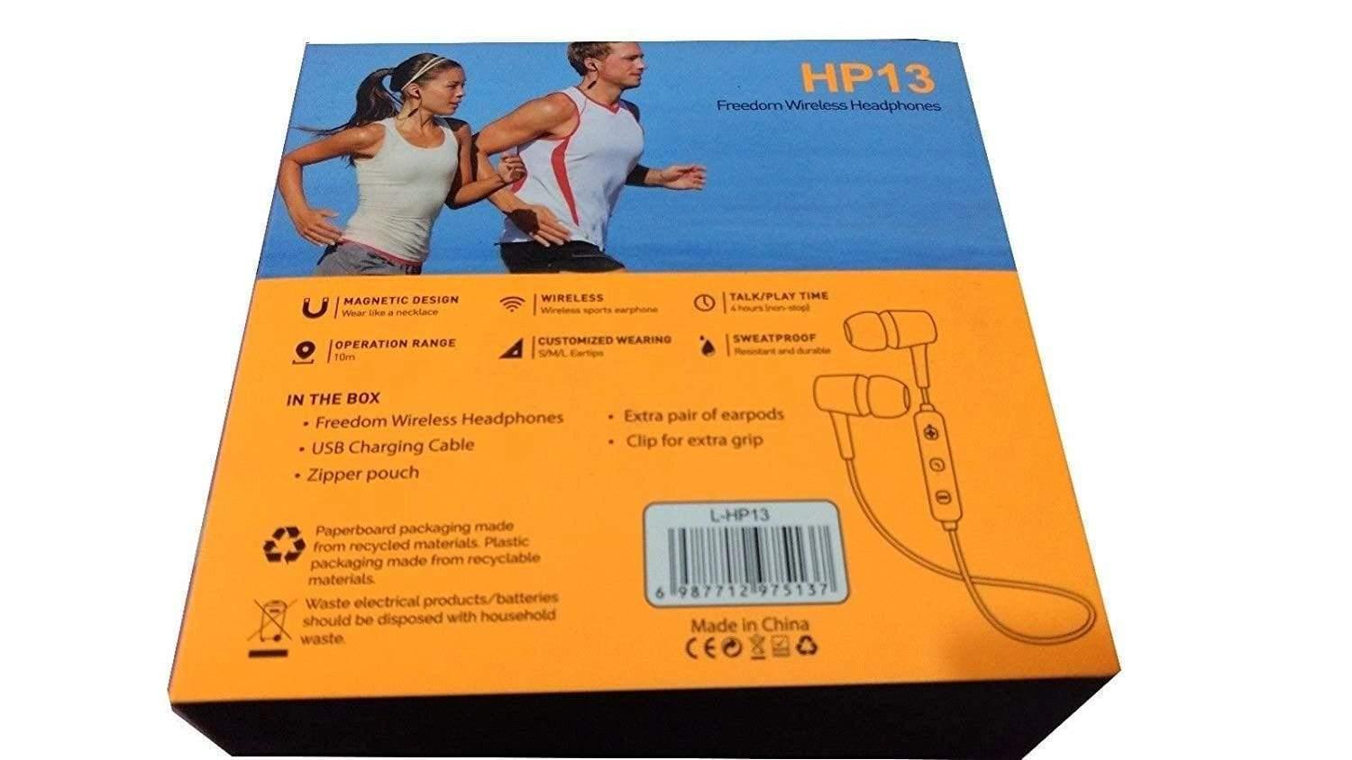 Onlite HP-13 Freedom Wireless Headphone With Extra Deep Bass - Black & White-Bluetooth Headsets-dealsplant