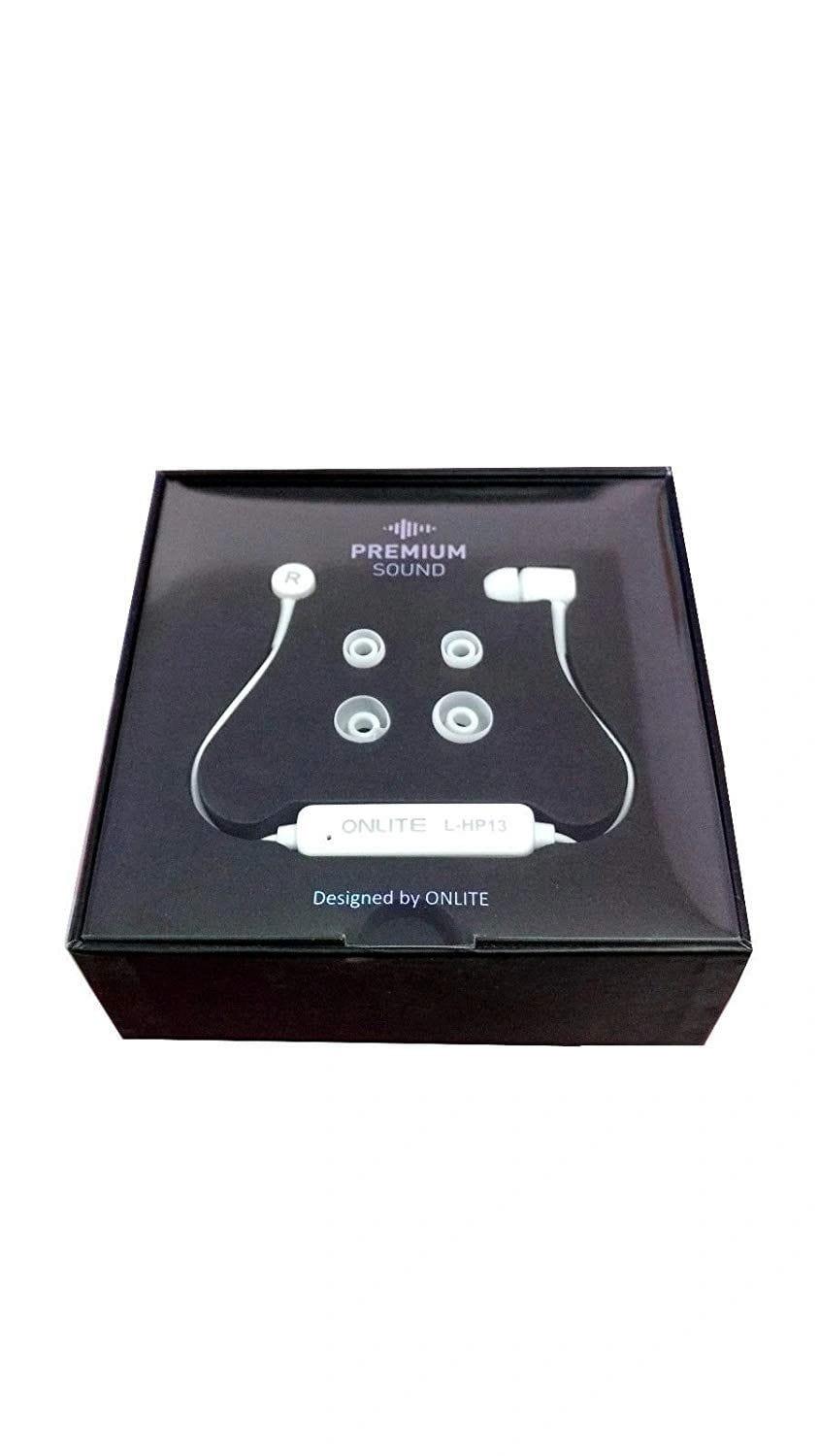 Onlite HP-13 Freedom Wireless Headphone With Extra Deep Bass - Black & White-Bluetooth Headsets-dealsplant