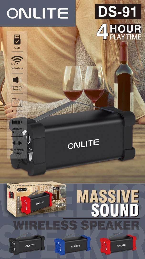 Onlite DS-91 Bluetooth Bass Reflex Heavy Duty Wireless Speaker System Best sound-Bluetooth Speakers-dealsplant