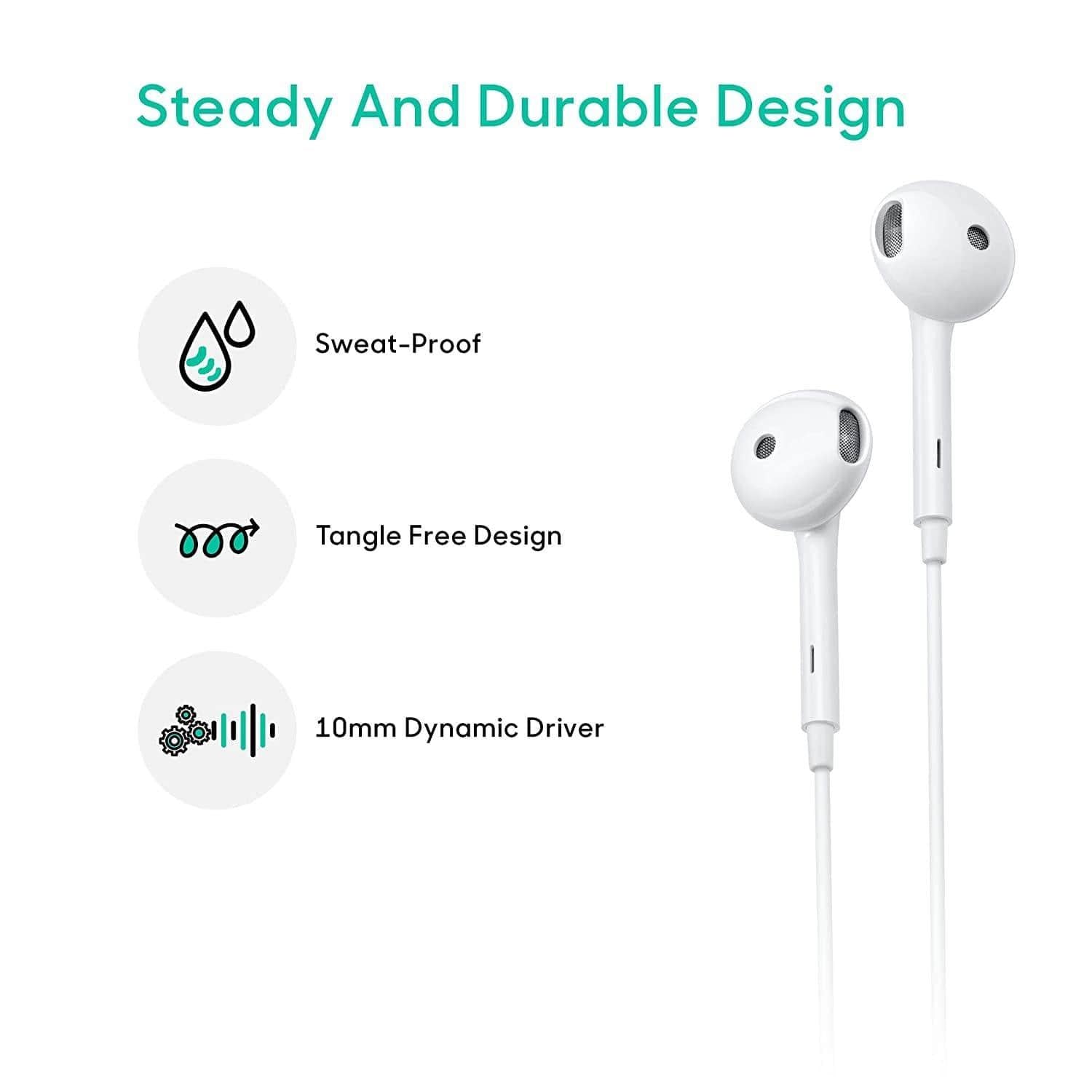 OPPO MH319 Deep Bass Wired Earphone with Mic (Original, Imported)-Earphones-dealsplant