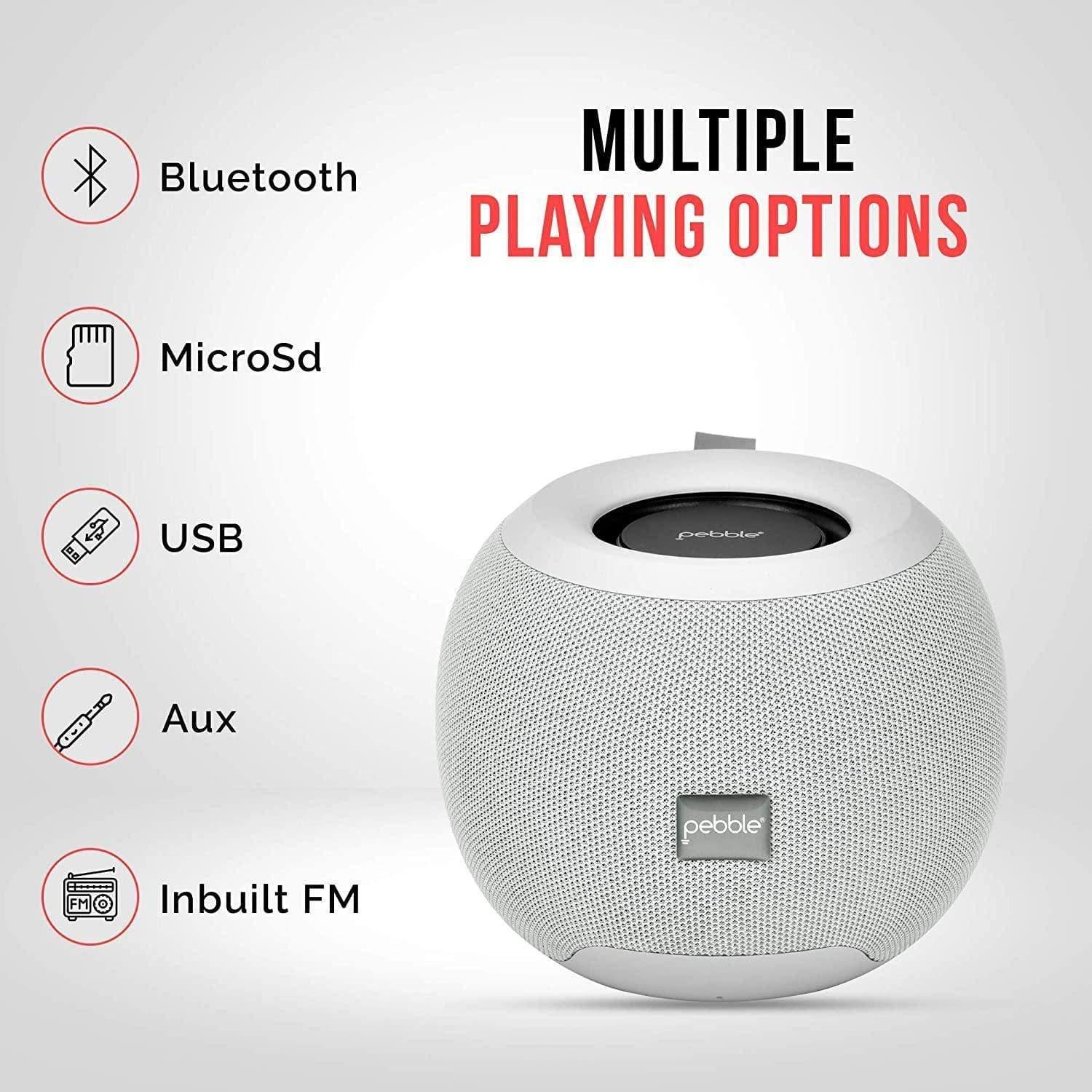 Pebble Dome Heavy Bass 5W Bluetooth Speaker-Bluetooth Speakers-dealsplant