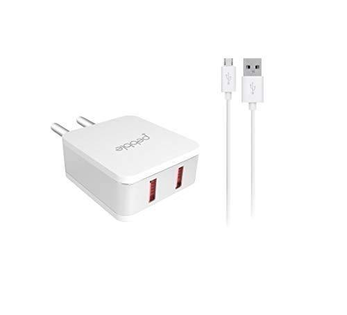 pebble smart usb charger with 2.4-A fast charger and 2-output with micro usb cable-Chargers-dealsplant