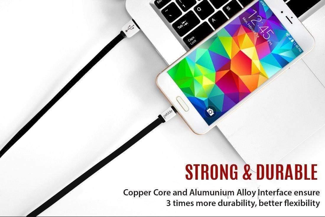 Pebble Micro Flat USB Charging and Data Cable PUCM30-Datacable-dealsplant