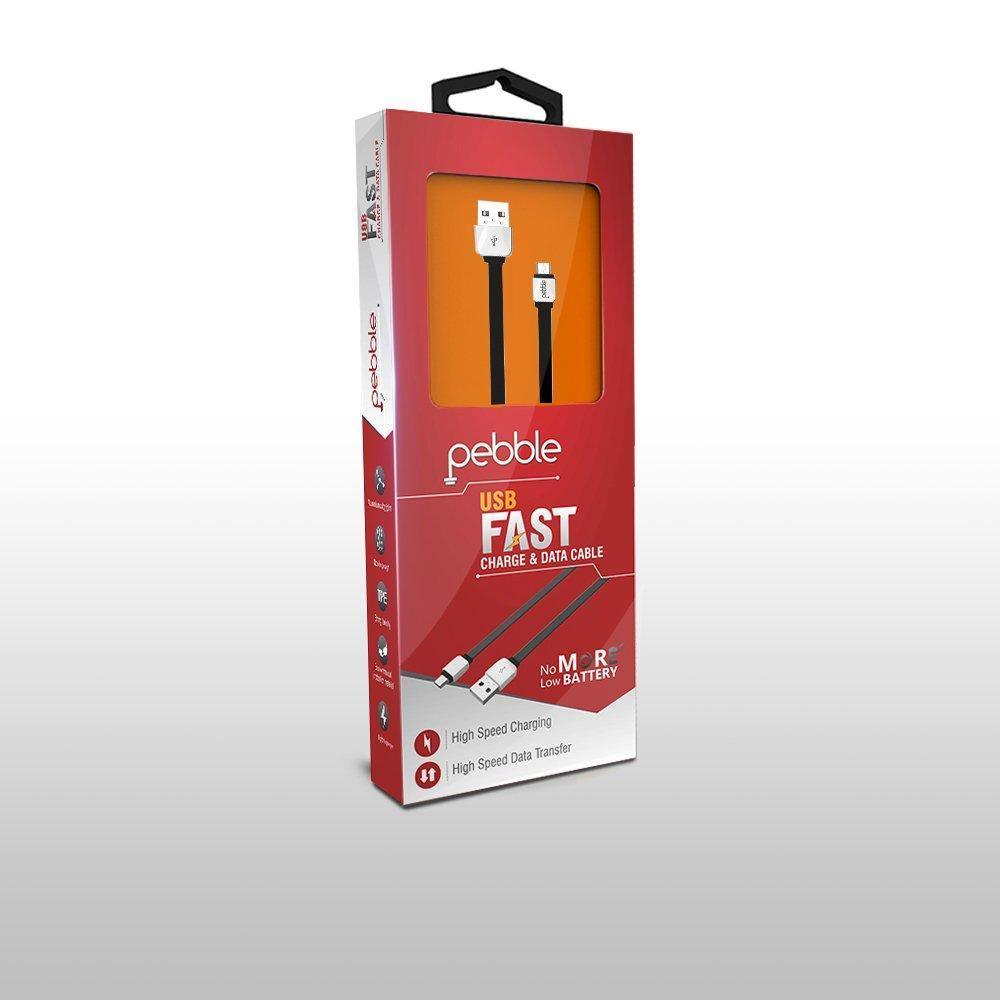 Pebble Micro Flat USB Charging and Data Cable PUCM30-Datacable-dealsplant