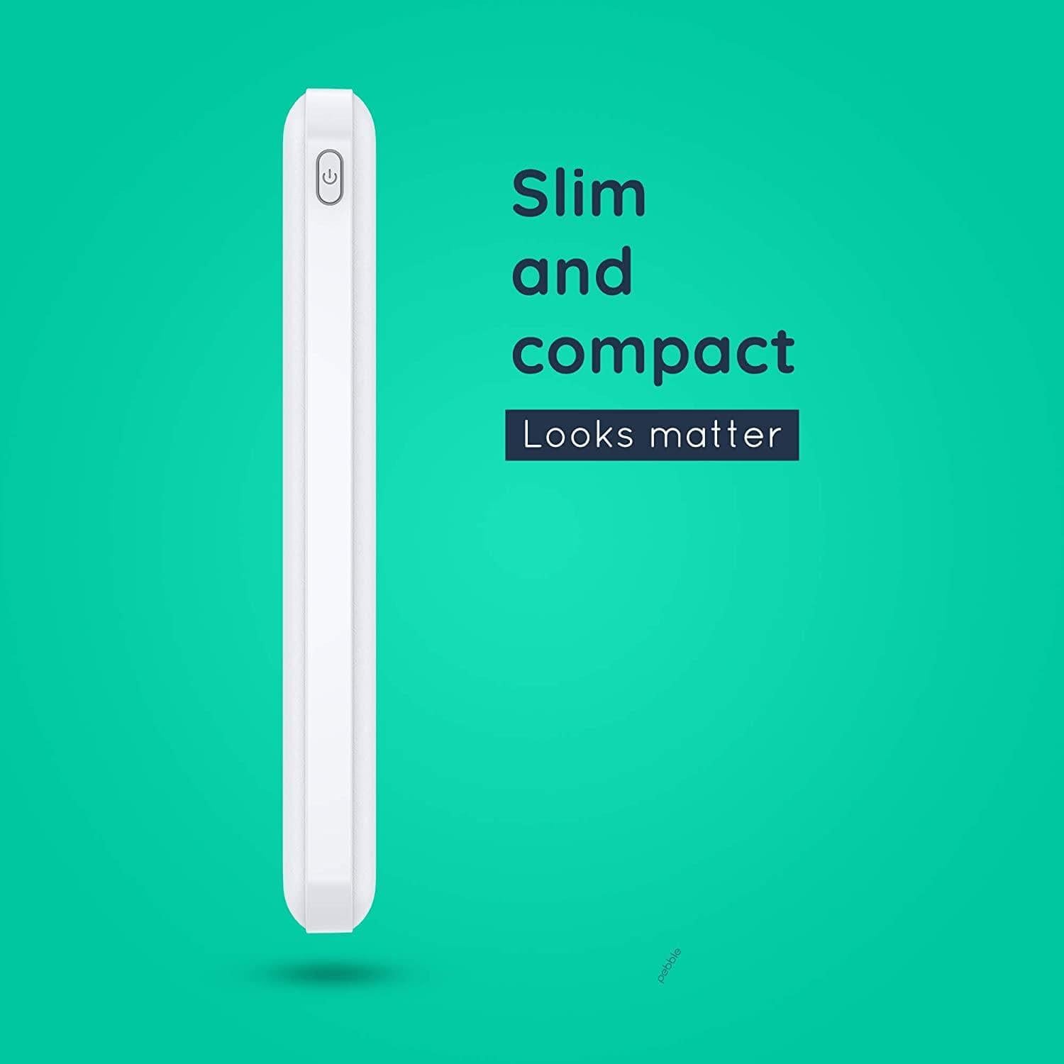 Pebble 10000mAh Li-Polymer Power Bank Volt+ with Type-C Input & 12W Fast Charging-Power Bank-dealsplant