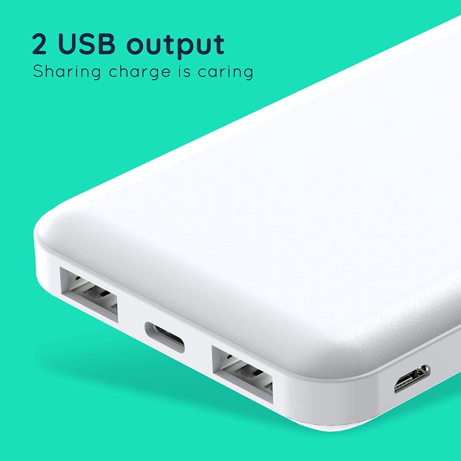 Pebble 10000mAh Li-Polymer Power Bank Volt+ with Type-C Input & 12W Fast Charging-Power Bank-dealsplant