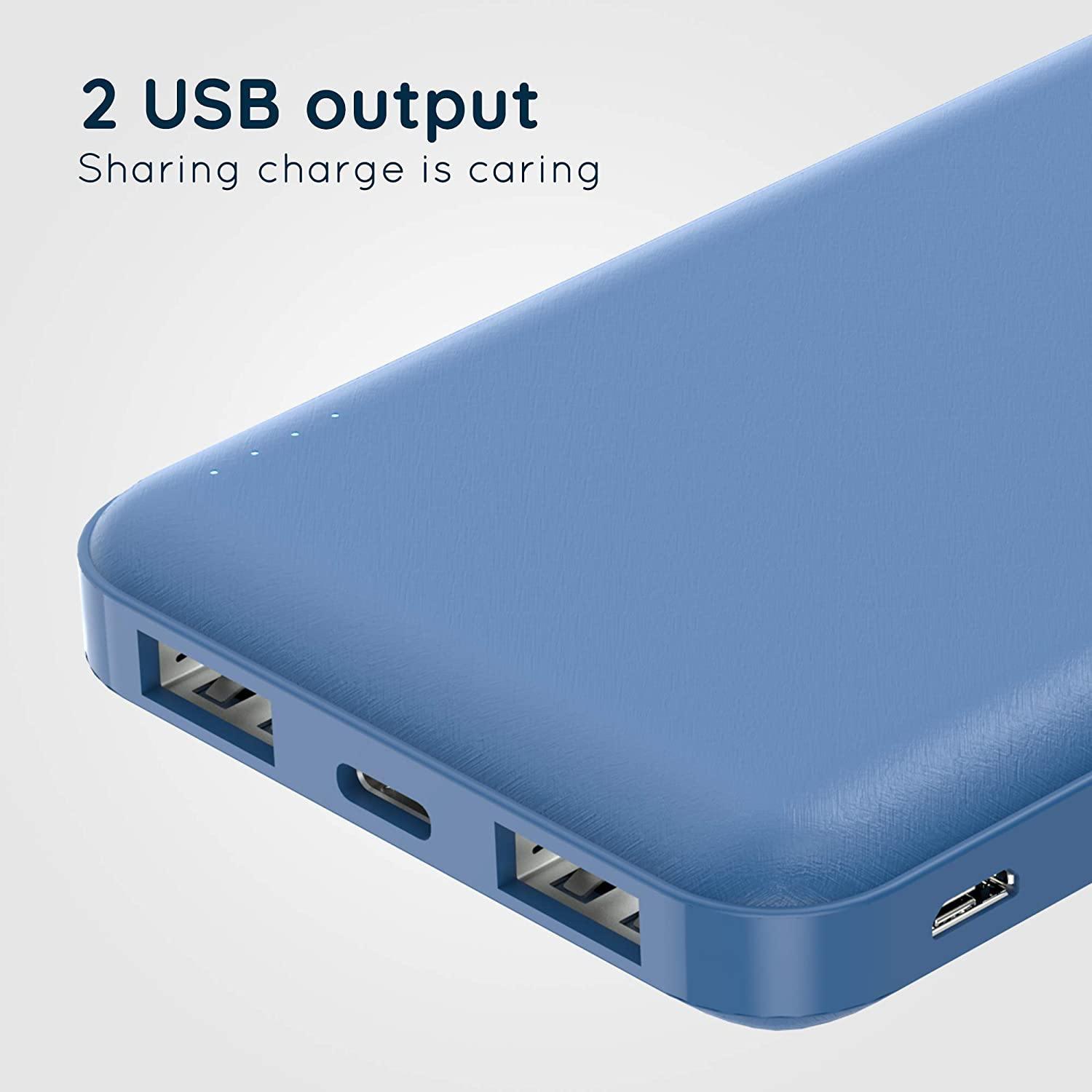 Pebble 10000mAh Li-Polymer Power Bank Volt+ with Type-C Input & 12W Fast Charging-Power Bank-dealsplant