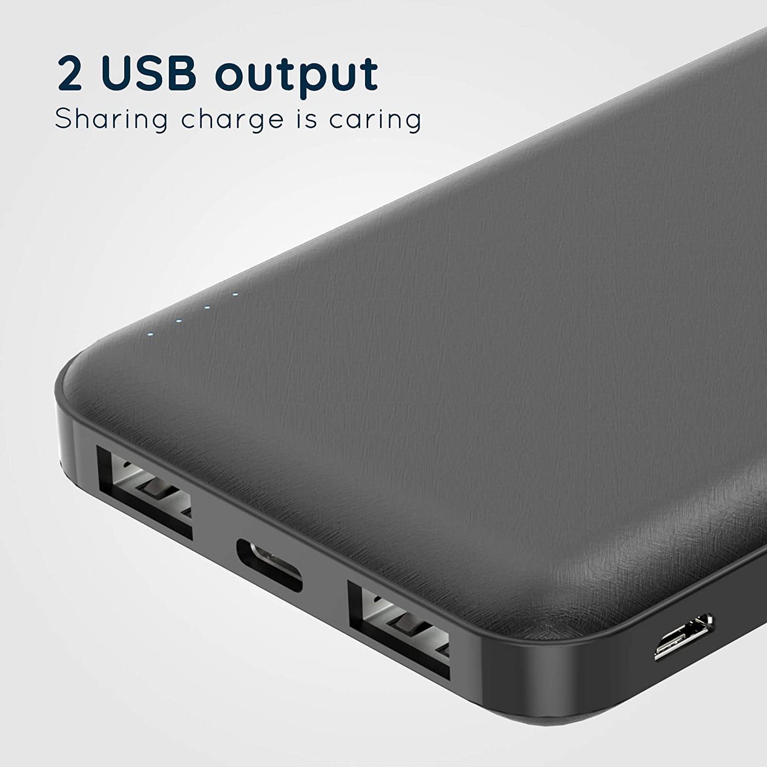 Pebble 10000mAh Li-Polymer Power Bank Volt+ with Type-C Input & 12W Fast Charging-Power Bank-dealsplant