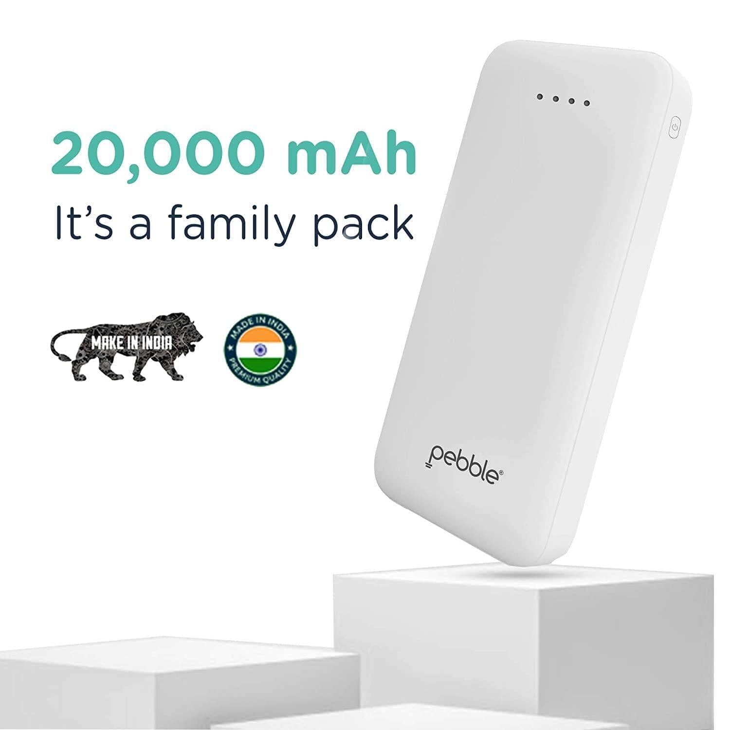 Pebble Fuel 20,000 mAh high-Speed Power Bank (PB99)-power bank-dealsplant