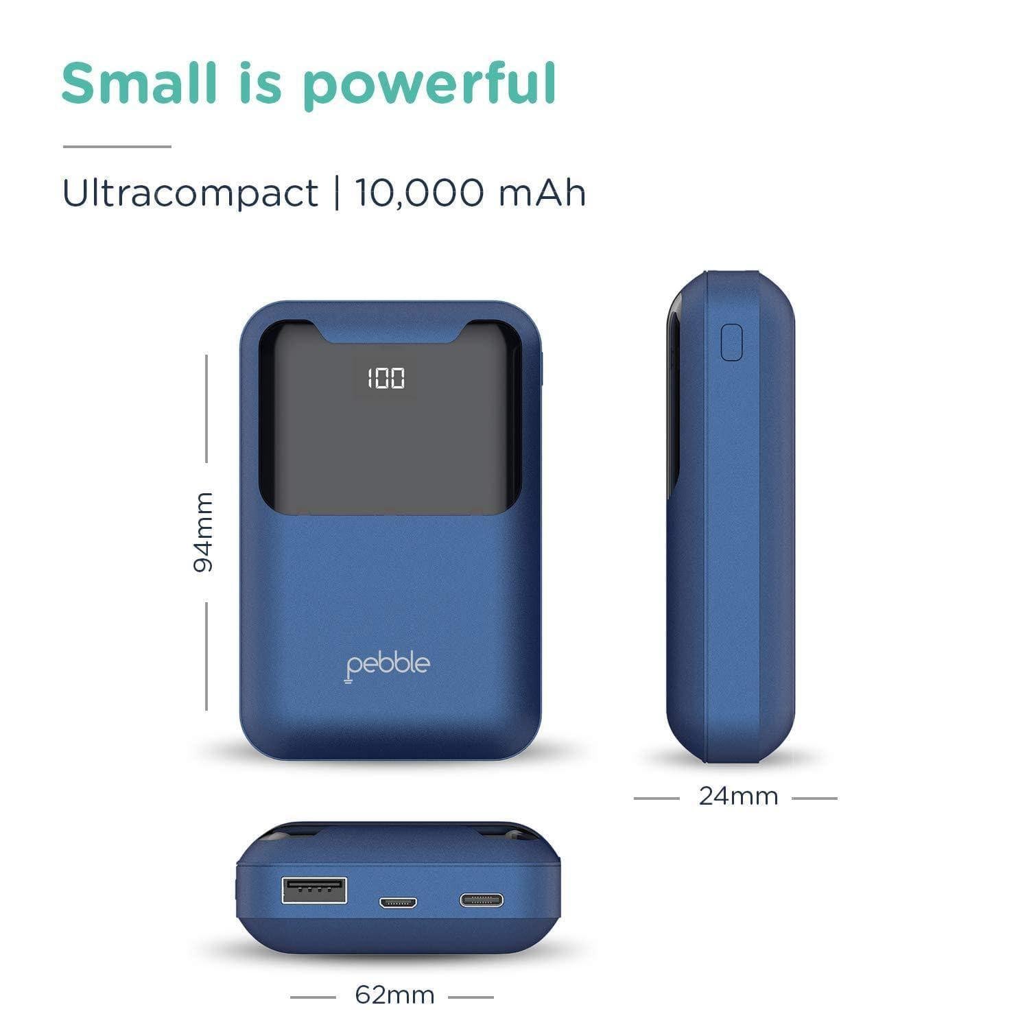 Pebble ion 10000 mAh Fast Charge Power Bank-Power Bank-dealsplant