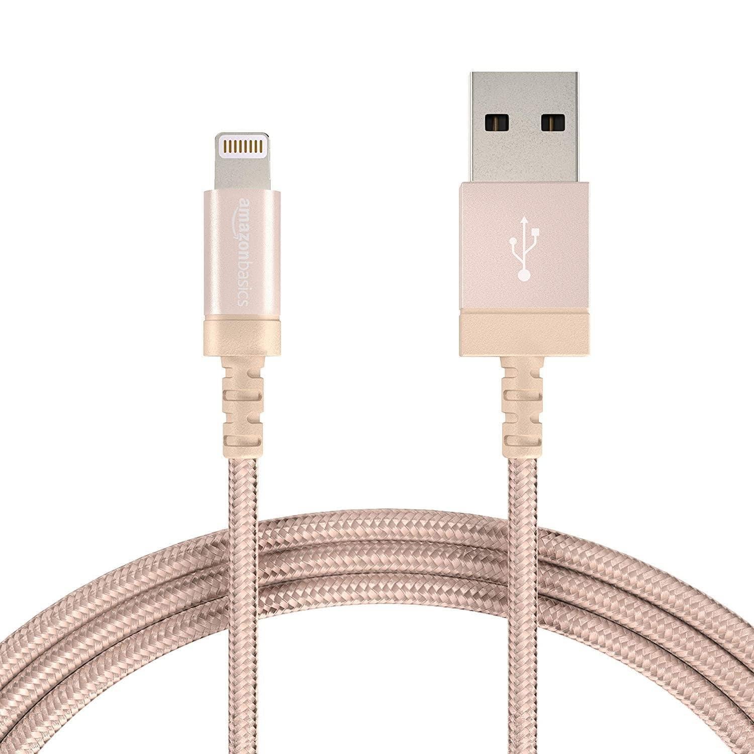 Pebble Nylon Braided USB A to Lightning Cable - Apple MFi Certified (1-Meter) PNML10-USB Charging Transfer cable-dealsplant