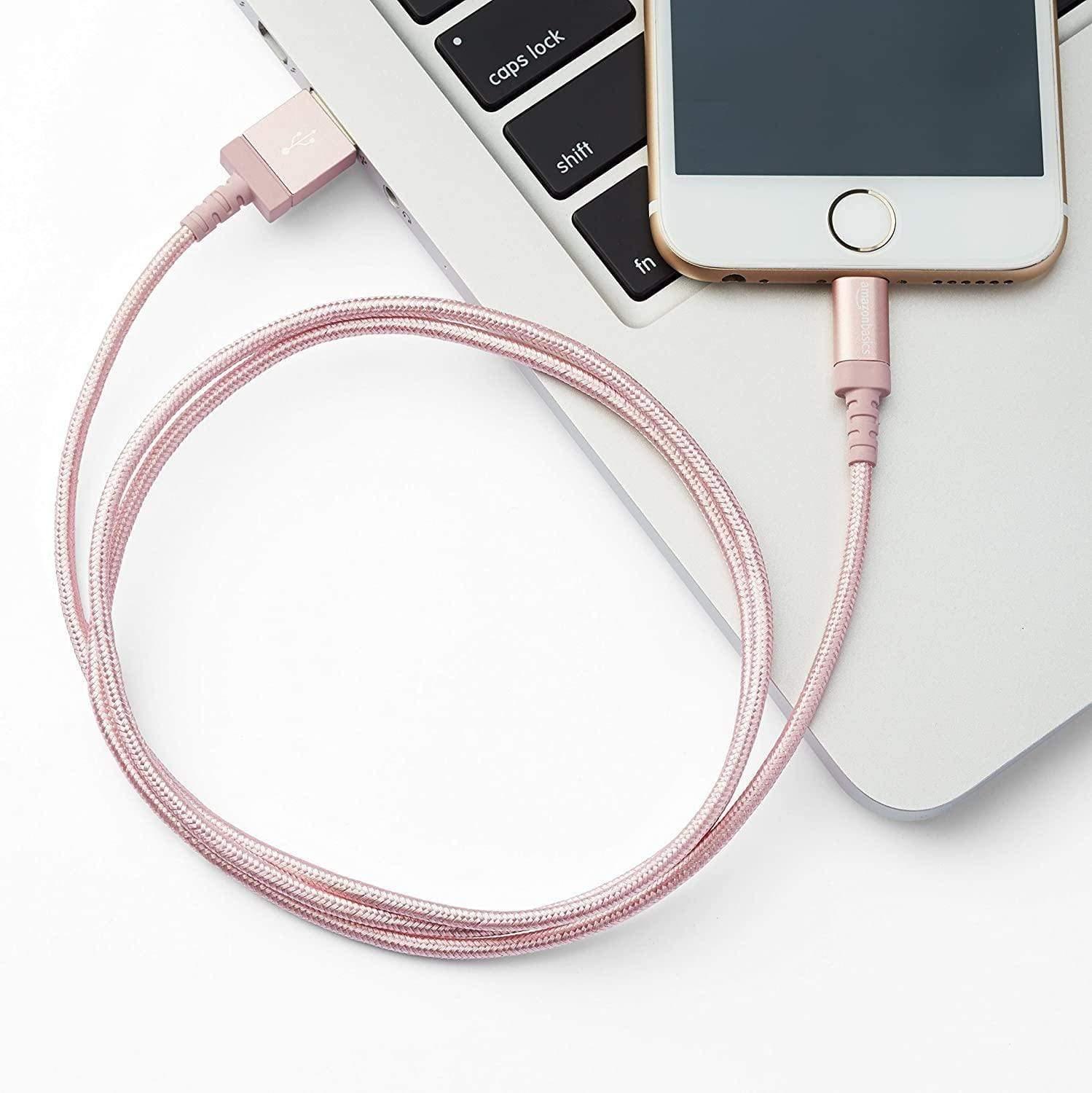 Pebble Nylon Braided USB A to Lightning Cable - Apple MFi Certified (1-Meter) PNML10-USB Charging Transfer cable-dealsplant