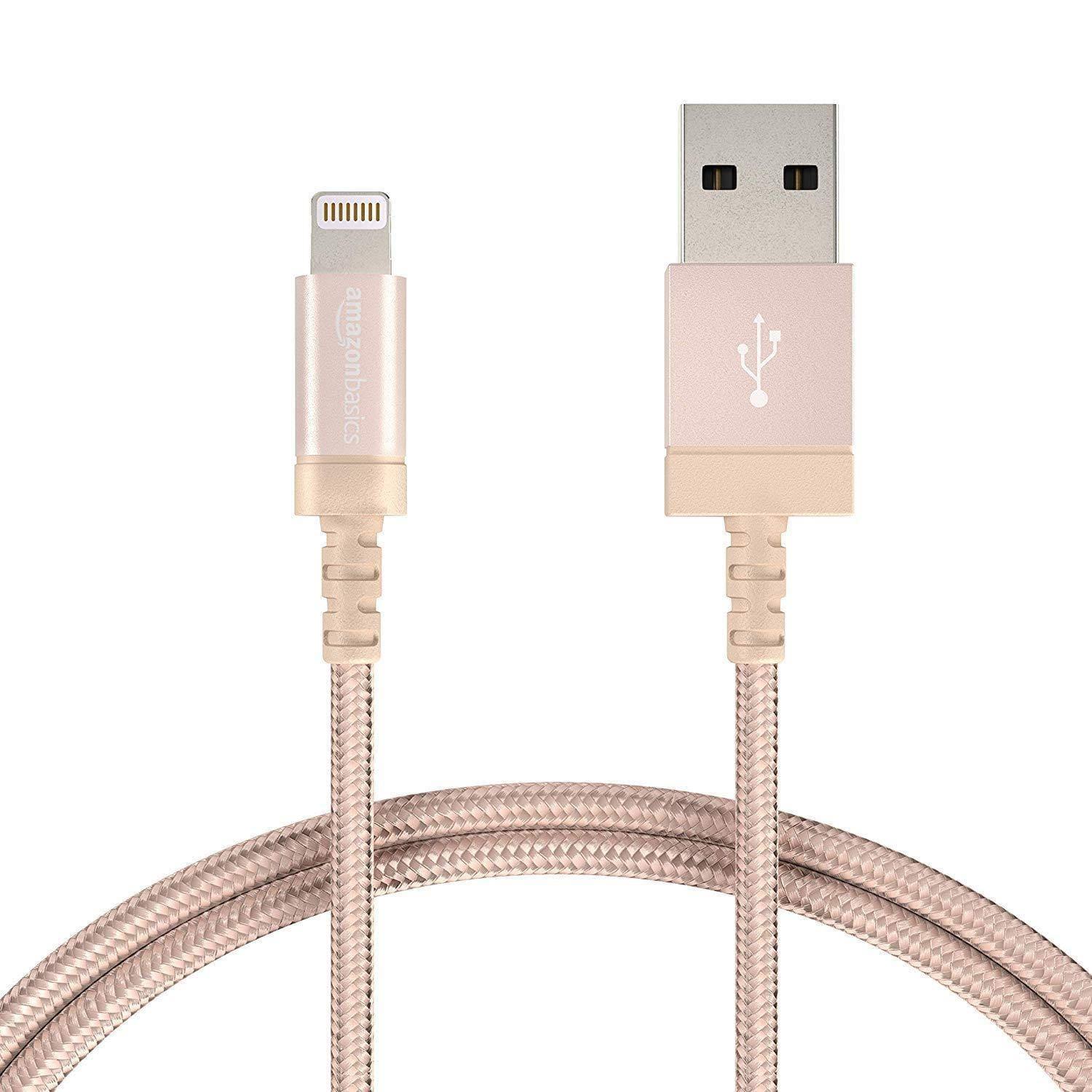 Pebble Nylon Braided USB A to Lightning Cable - Apple MFi Certified (1-Meter) PNML10-USB Charging Transfer cable-dealsplant