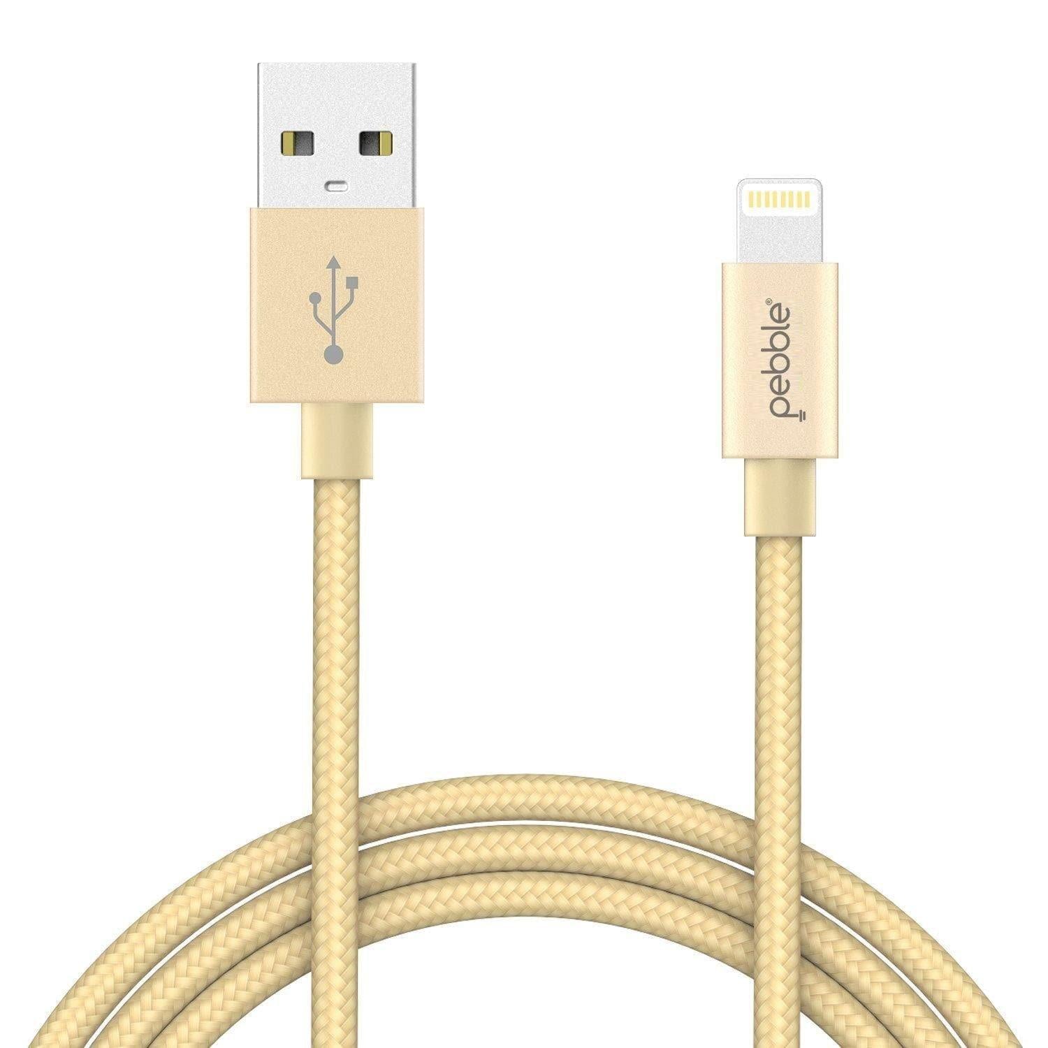 Pebble Nylon braided Iphone Lightning Cable PNCL10-USB Charging Transfer cable-dealsplant