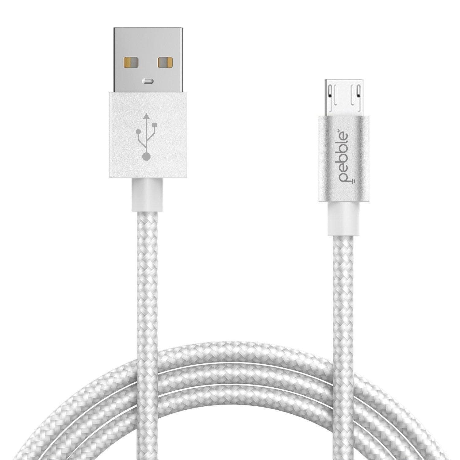 Pebble MicroUSB Fast Charge 1 Meter Nylon Braided with Fast Charging PNCM10-USB Charging Transfer cable-dealsplant