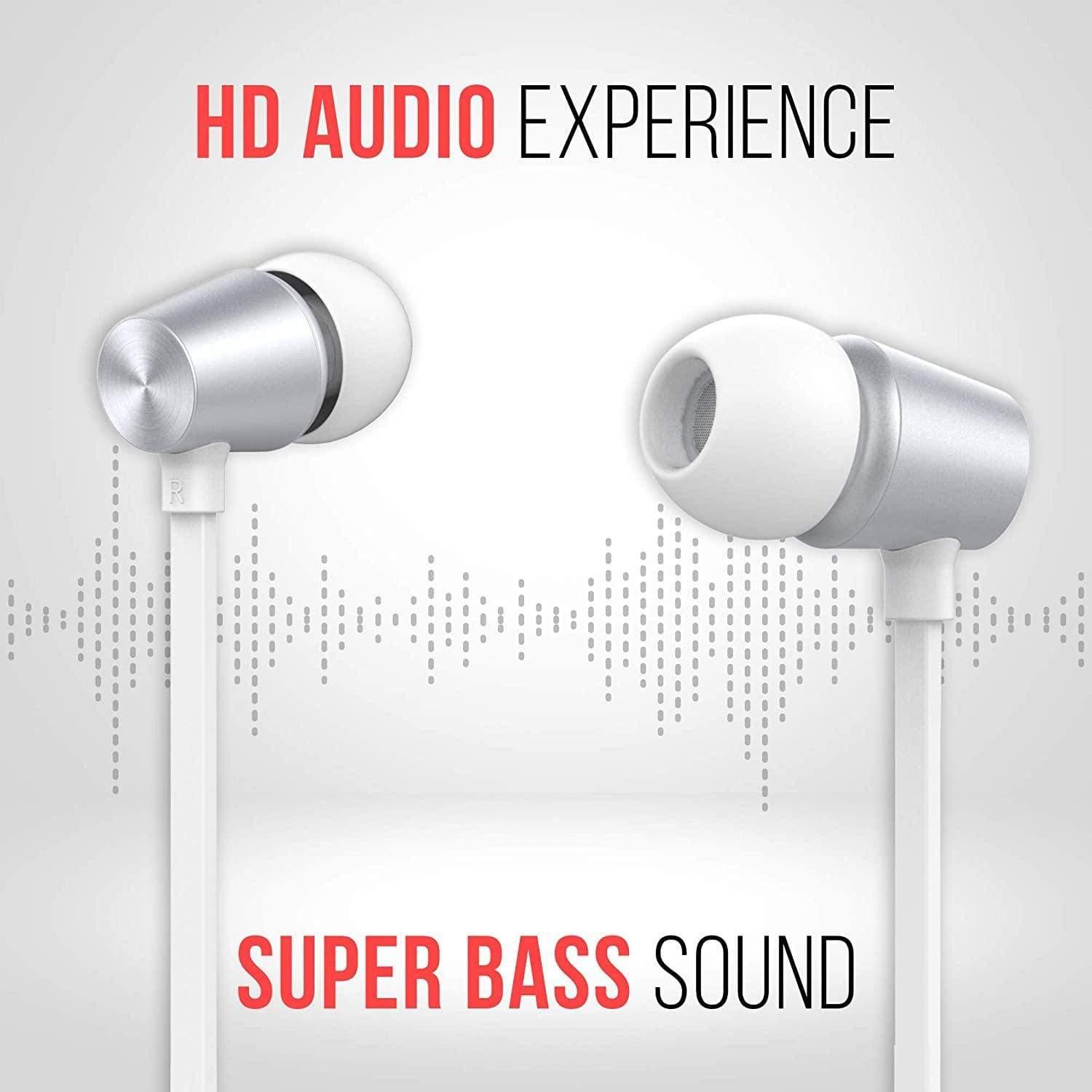 Pebble Crome Sweat-Proof Head Phone with Super Bass-Wired Earphone-dealsplant