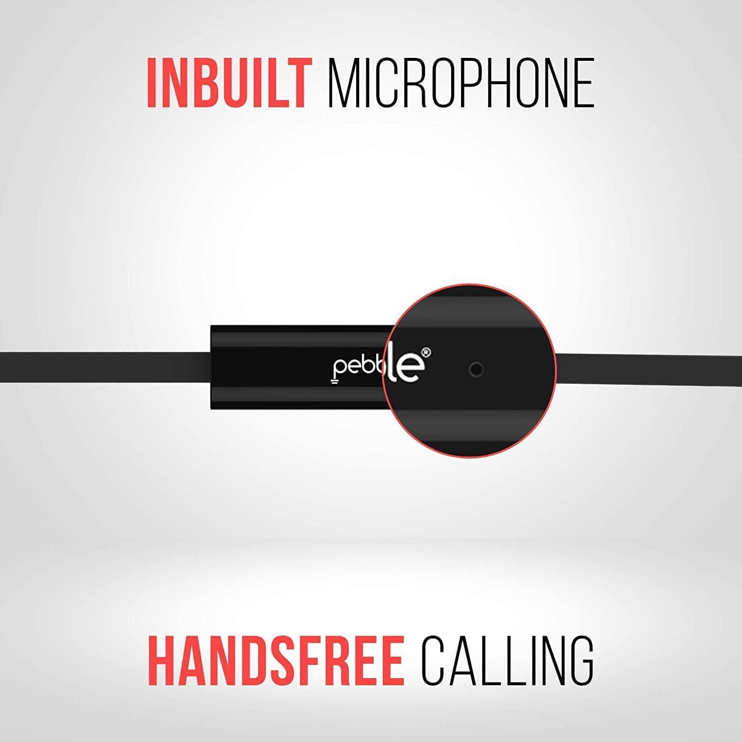 Pebble Crome Sweat-Proof Head Phone with Super Bass-Wired Earphone-dealsplant